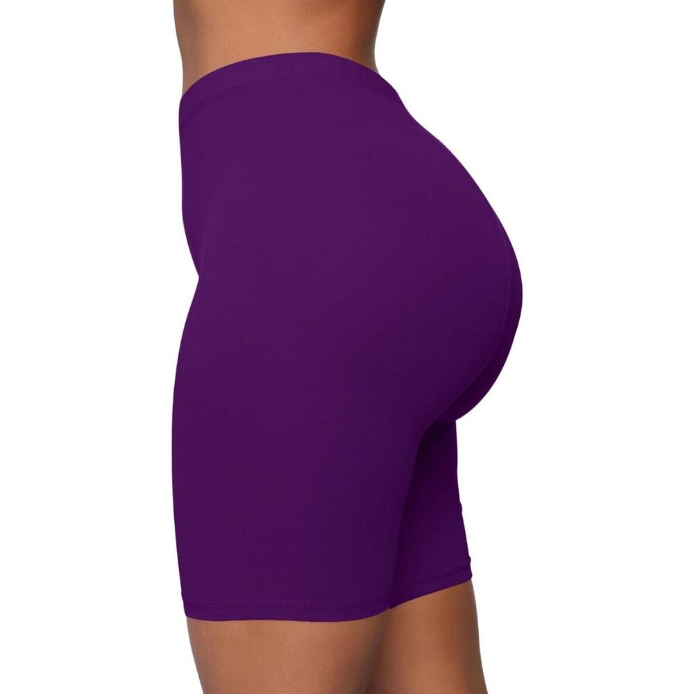 BORIFLORS Women's Athletic Workout High Waist Gym Biker Shorts Small